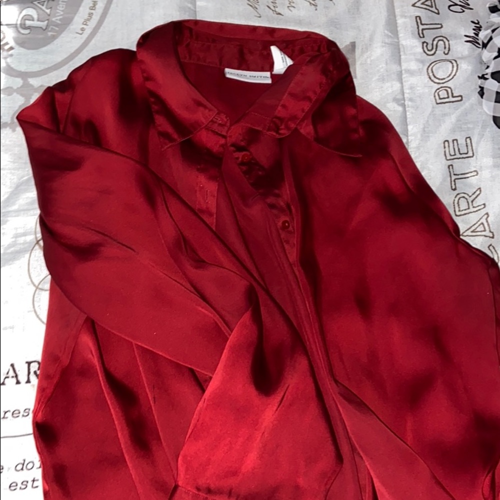 Silk long dressing shirt